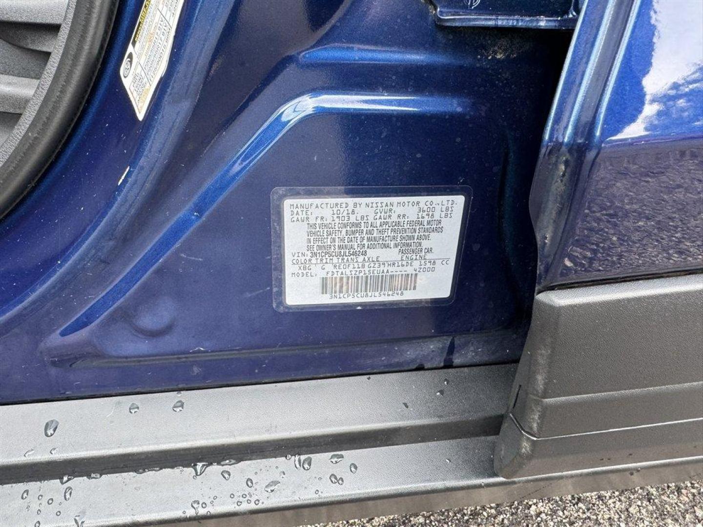 2018 Blue /Black Nissan Kicks (3N1CP5CU8JL) with an 1.6l I-4 Smpi Dohc Cvtcs engine, Automatic transmission, located at 745 East Steele Rd., West Columbia, SC, 29170, (803) 755-9148, 33.927212, -81.148483 - Special Internet Price! 2018 Nissan Kicks with AM/FM radio, Cruise control, Backup camera, Bluetooth, Keyless entry, Push to start, Cloth interior, Powered windows, Powered door locks, Plus more! - Photo#33