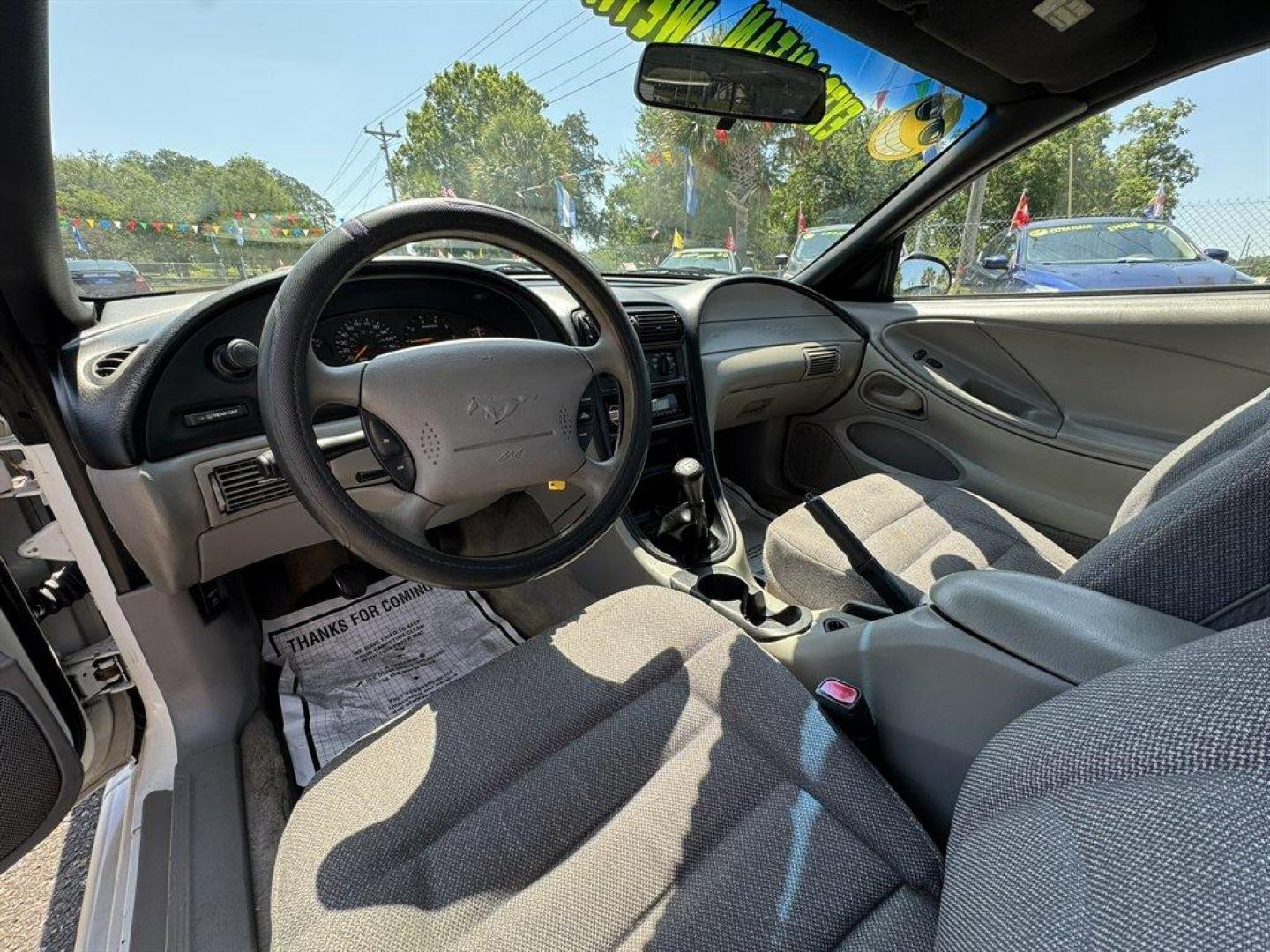 1998 White /Grey Ford Mustang (1FAFP404AWF) with an 3.8l V6 SFI 3.8l engine, Manual transmission, located at 745 East Steele Rd., West Columbia, SC, 29170, (803) 755-9148, 33.927212, -81.148483 - Special Internet Price! 1998 Ford Mustang - Photo#6