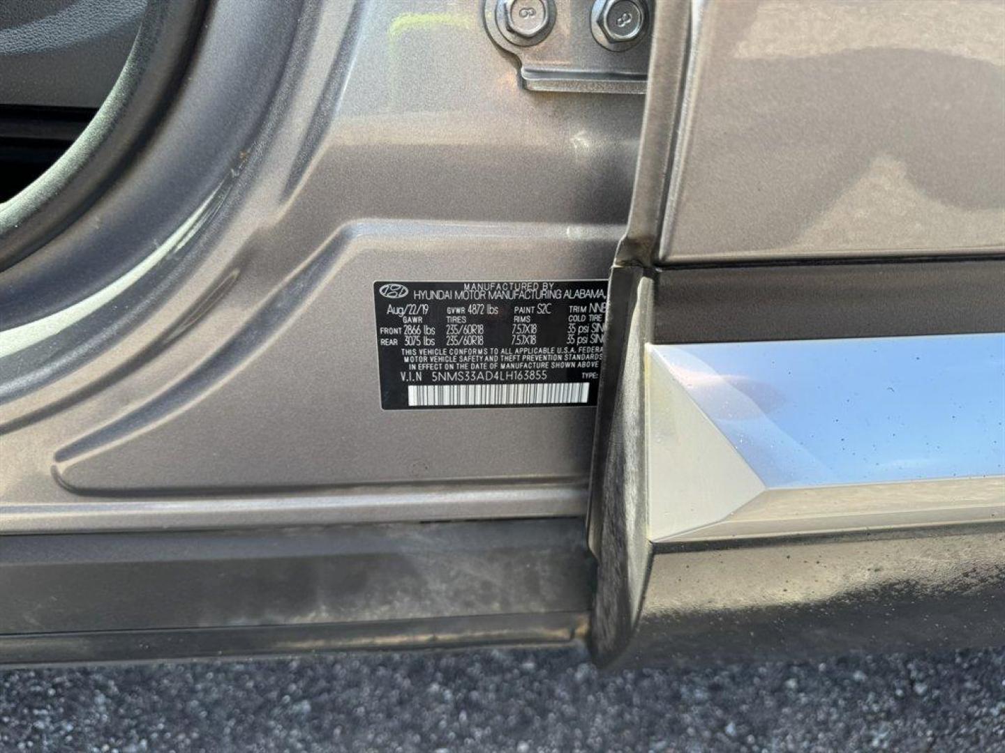 2020 Grey /Black Hyundai Santa FE (5NMS33AD4LH) with an 2.4l I-4 DI Dohc 2.4l engine, Automatic transmission, located at 745 East Steele Rd., West Columbia, SC, 29170, (803) 755-9148, 33.927212, -81.148483 - Special Internet Price! 2020 Hyundai Santa Fe with AM/FM radio, Bluetooth, Backup camera, Push to start, Keyless entry, Cloth interior, Powered driver seat, Powered liftgate, Powered windows, Powered door locks, Plus more! - Photo#36