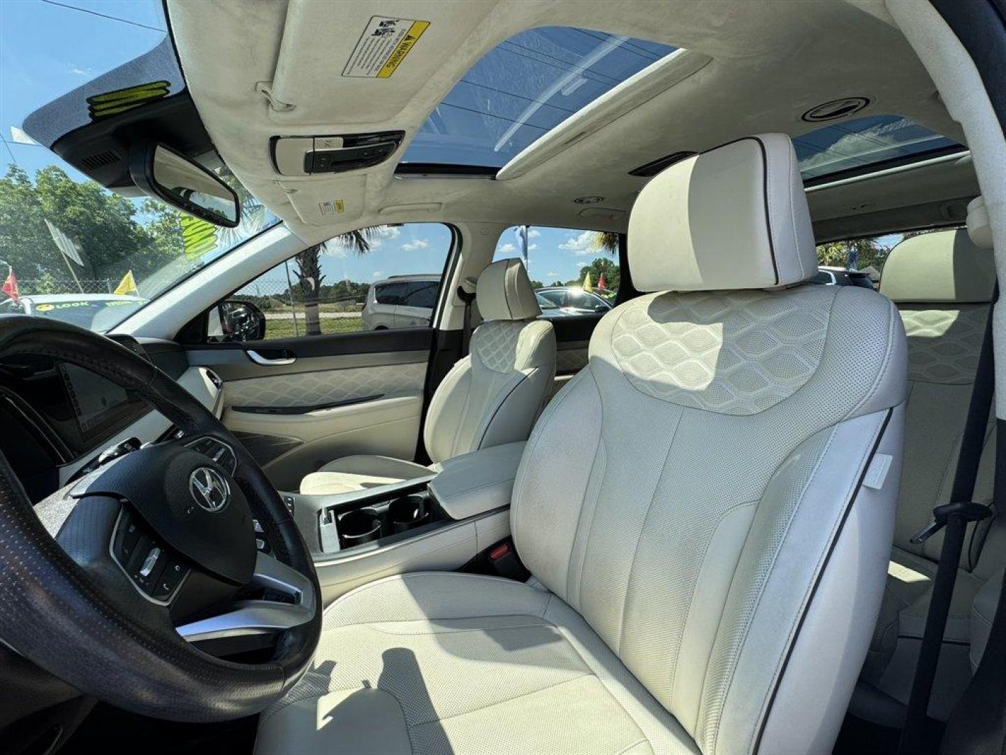 2021 White /Taupe Hyundai Palisade (KM8R7DHE0MU) with an 3.8l V6 DI Dohc Cvvt 3.8l engine, Automatic transmission, located at 745 East Steele Rd., West Columbia, SC, 29170, (803) 755-9148, 33.927212, -81.148483 - Special Internet Price! 2021 Hyundai Palisade with AM/FM radio, Bluetooth, Backup camera, Navigation, Sunroof, 3rd row seating, Leather interior, Heating and cooling seats, Push to start, Keyless entry, Powered windows, Powered door locks, Plus more! - Photo#27