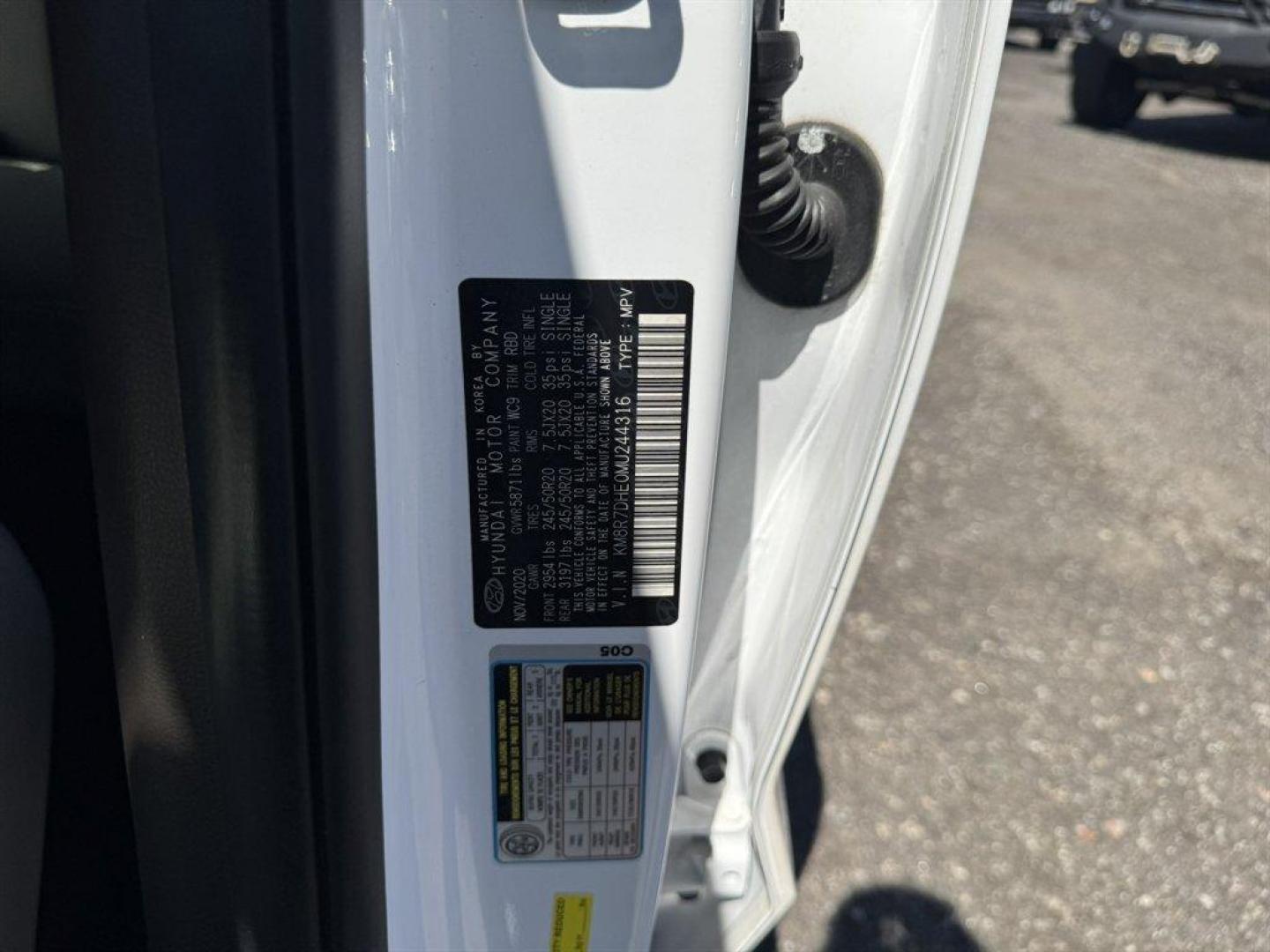 2021 White /Taupe Hyundai Palisade (KM8R7DHE0MU) with an 3.8l V6 DI Dohc Cvvt 3.8l engine, Automatic transmission, located at 745 East Steele Rd., West Columbia, SC, 29170, (803) 755-9148, 33.927212, -81.148483 - Special Internet Price! 2021 Hyundai Palisade with AM/FM radio, Bluetooth, Backup camera, Navigation, Sunroof, 3rd row seating, Leather interior, Heating and cooling seats, Push to start, Keyless entry, Powered windows, Powered door locks, Plus more! - Photo#45