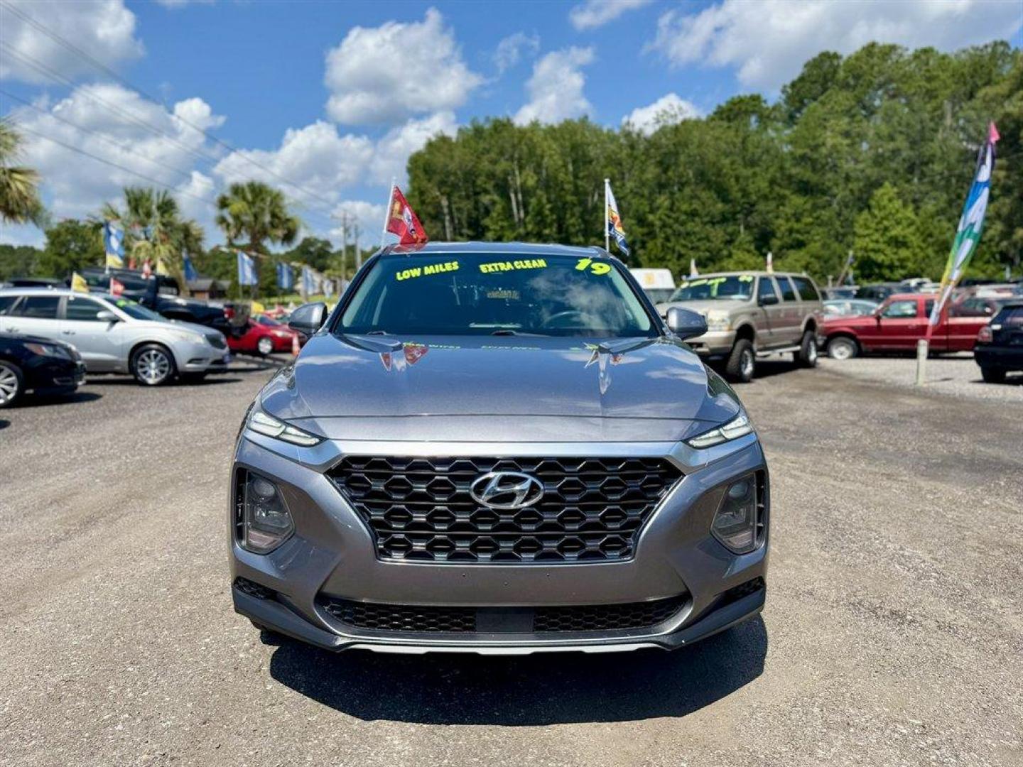 2019 Grey /Black Hyundai Santa FE (5NMS23AD7KH) with an 2.4l I-4 DI Dohc 2.4l engine, Automatic transmission, located at 745 East Steele Rd., West Columbia, SC, 29170, (803) 755-9148, 33.927212, -81.148483 - Special Internet Price! 2019 Hyundai Santa Fe with AM/FM radio, Bluetooth, Backup camera, Cruise control, Keyless entry, Cloth interior, Powered windows, Powered door locks, Plus more! - Photo#1