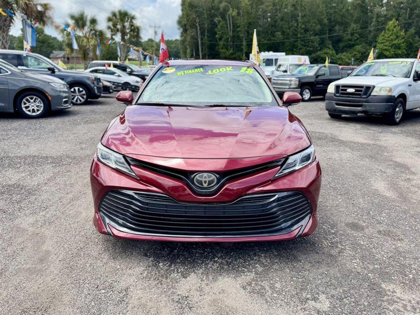 2018 Red /Tan Toyota Camry (4T1B11HK2JU) with an 2.5l I-4 DI Dohc 2.5l engine, Automatic transmission, located at 745 East Steele Rd., West Columbia, SC, 29170, (803) 755-9148, 33.927212, -81.148483 - Special Internet Price! 2018 Toyota Camry with AM/FM radio, Bluetooth, Backup camera, Cruise control, Cloth interior, Push to start, Keyless entry, Powered windows, Powered door locks, Plus more! - Photo#1