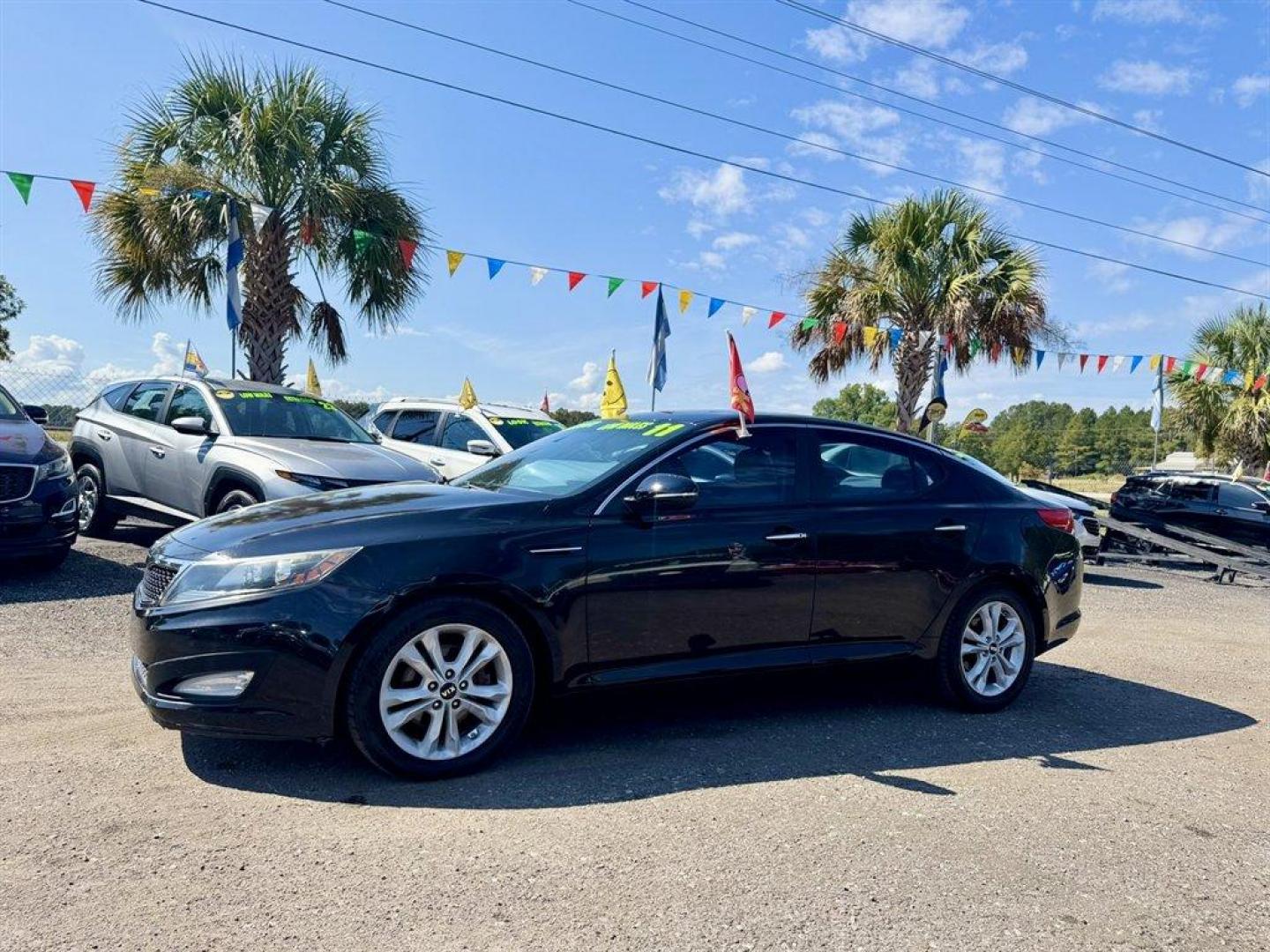 2011 Black /Grey Kia Optima (KNAGN4A70B5) with an 2.4l I-4 DI Dohc 2.4l engine, Automatic transmission, located at 745 East Steele Rd., West Columbia, SC, 29170, (803) 755-9148, 33.927212, -81.148483 - Special Internet Price! 2011 Kia Optima - Photo#0