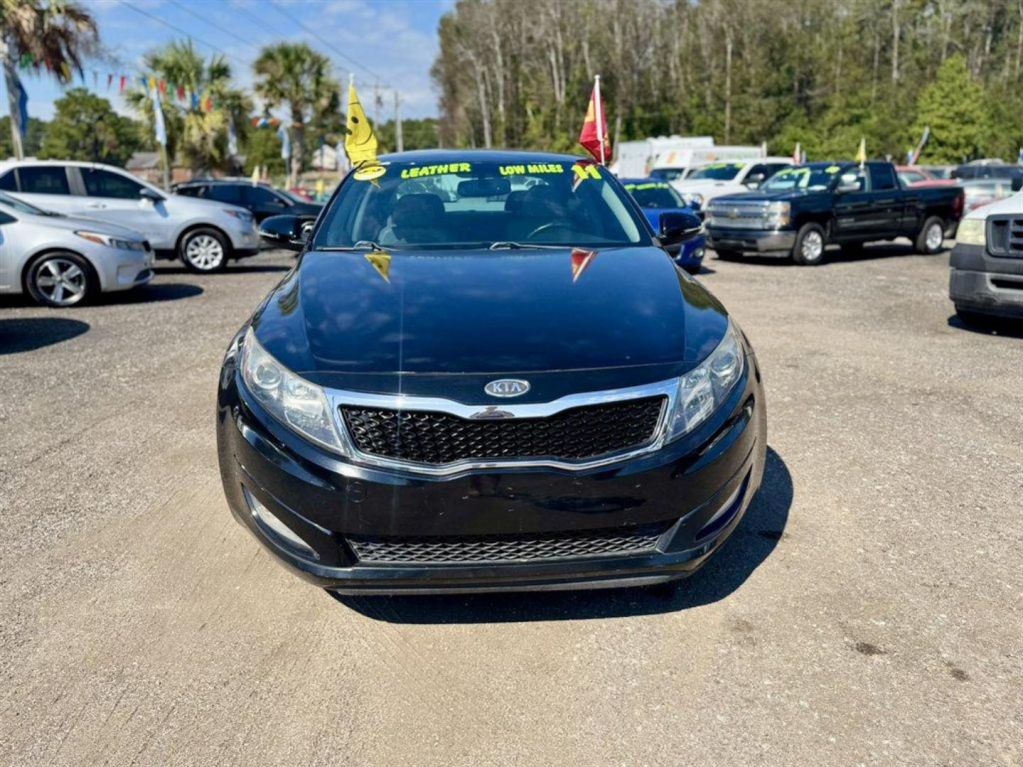 2011 Black /Grey Kia Optima (KNAGN4A70B5) with an 2.4l I-4 DI Dohc 2.4l engine, Automatic transmission, located at 745 East Steele Rd., West Columbia, SC, 29170, (803) 755-9148, 33.927212, -81.148483 - Special Internet Price! 2011 Kia Optima - Photo#1