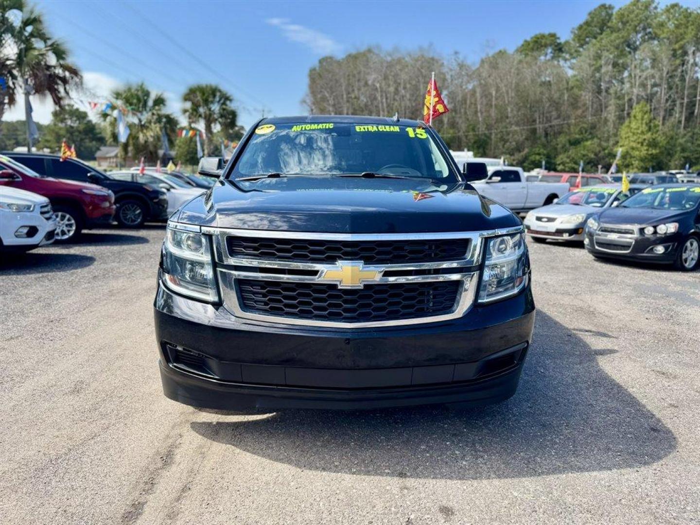 2015 Black /Black Chevrolet Tahoe (1GNSKBKC3FR) with an 5.3l V8 DI VVT Flex 5.3l engine, Automatic transmission, located at 745 East Steele Rd., West Columbia, SC, 29170, (803) 755-9148, 33.927212, -81.148483 - Special Internet Price! 2015 Chevrolet Tahoe - Photo#1