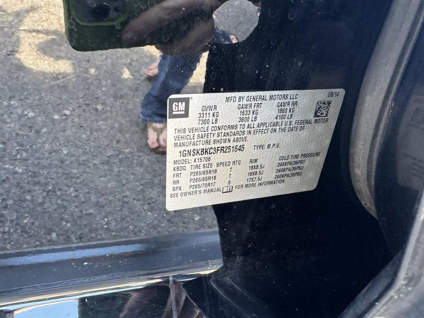 2015 Black /Black Chevrolet Tahoe (1GNSKBKC3FR) with an 5.3l V8 DI VVT Flex 5.3l engine, Automatic transmission, located at 745 East Steele Rd., West Columbia, SC, 29170, (803) 755-9148, 33.927212, -81.148483 - Special Internet Price! 2015 Chevrolet Tahoe - Photo#38