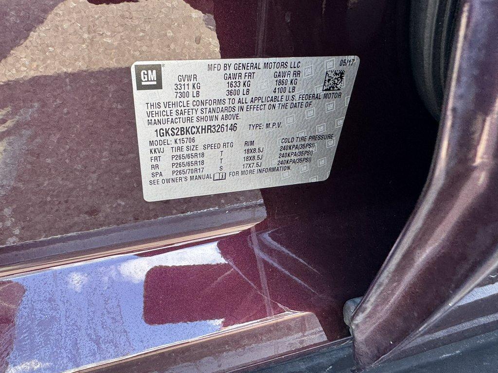 2017 Purple /Taupe GMC Yukon (1GKS2BKCXHR) with an 5.3l V8 DI OHV GAS 5.3l engine, Automatic transmission, located at 745 East Steele Rd., West Columbia, SC, 29170, (803) 755-9148, 33.927212, -81.148483 - Special Internet Price! 2017 GMC Yukon! - Photo#38