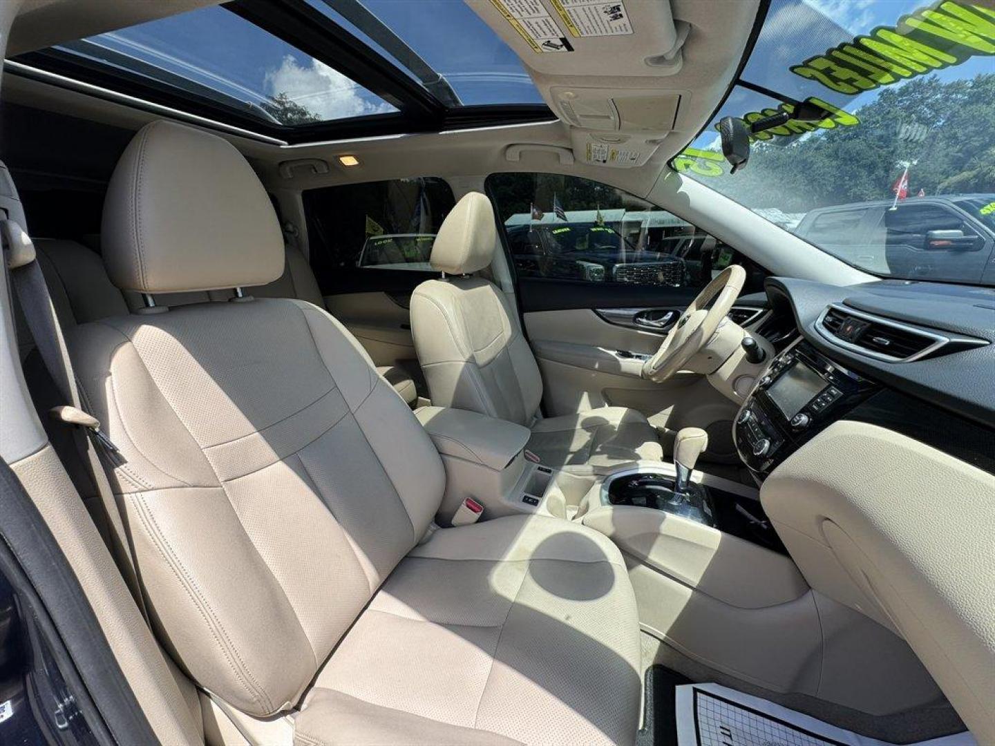 2015 Blue /Grey Nissan Rogue (5N1AT2MT1FC) with an 2.5l I-4 MPI Dohc 2.5l engine, Automatic transmission, located at 745 East Steele Rd., West Columbia, SC, 29170, (803) 755-9148, 33.927212, -81.148483 - Special Internet Price! 2015 Nissan Rogue with AM/FM radio, Backup camera, Navigation, Cruise control, Keyless entry, Push to start, Leather interior, Panoramic sunroof, Powered driver seat, Powered liftgate, Powered windows, Powered door locks, Plus more! - Photo#30