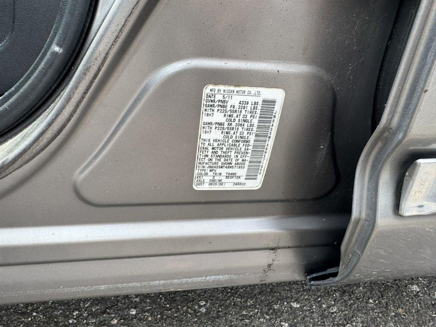 2011 Grey /Black Nissan Rogue (JN8AS5MT4BW) with an 2.5l I-4 MPI Dohc 2.5l engine, Automatic transmission, located at 745 East Steele Rd., West Columbia, SC, 29170, (803) 755-9148, 33.927212, -81.148483 - Special Internet Price! 2011 Nissan Rogue - Photo#35