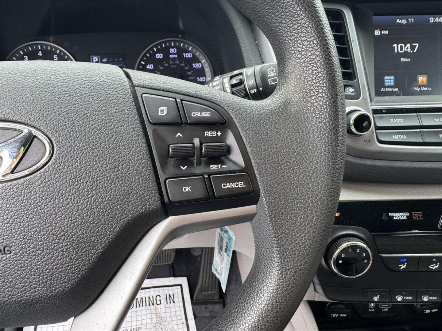 2018 Black /Grey Hyundai Tucson (KM8J33A41JU) with an 2.0l I-4 DI Dohc Cvvt 2.0 engine, Automatic transmission, located at 745 East Steele Rd., West Columbia, SC, 29170, (803) 755-9148, 33.927212, -81.148483 - Special Internet Price! 2018 Hyundai Tucson with AM/FM radio, Bluetooth, Backup camera, Cruise control, Keyless entry, Cloth interior, Powered windows, Powered door locks, Plus more! - Photo#9