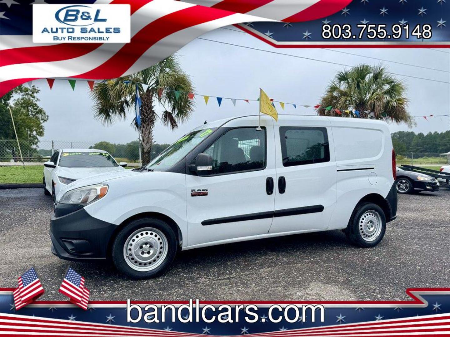 2017 White /Black Ram Promaster City (ZFBERFAB7H6) with an 2.4l I-4 Smpi Dohc VVT 2. engine, Automatic transmission, located at 745 East Steele Rd., West Columbia, SC, 29170, (803) 755-9148, 33.927212, -81.148483 - Special Internet Price! 2017 Ram Promaster City- Photo#0