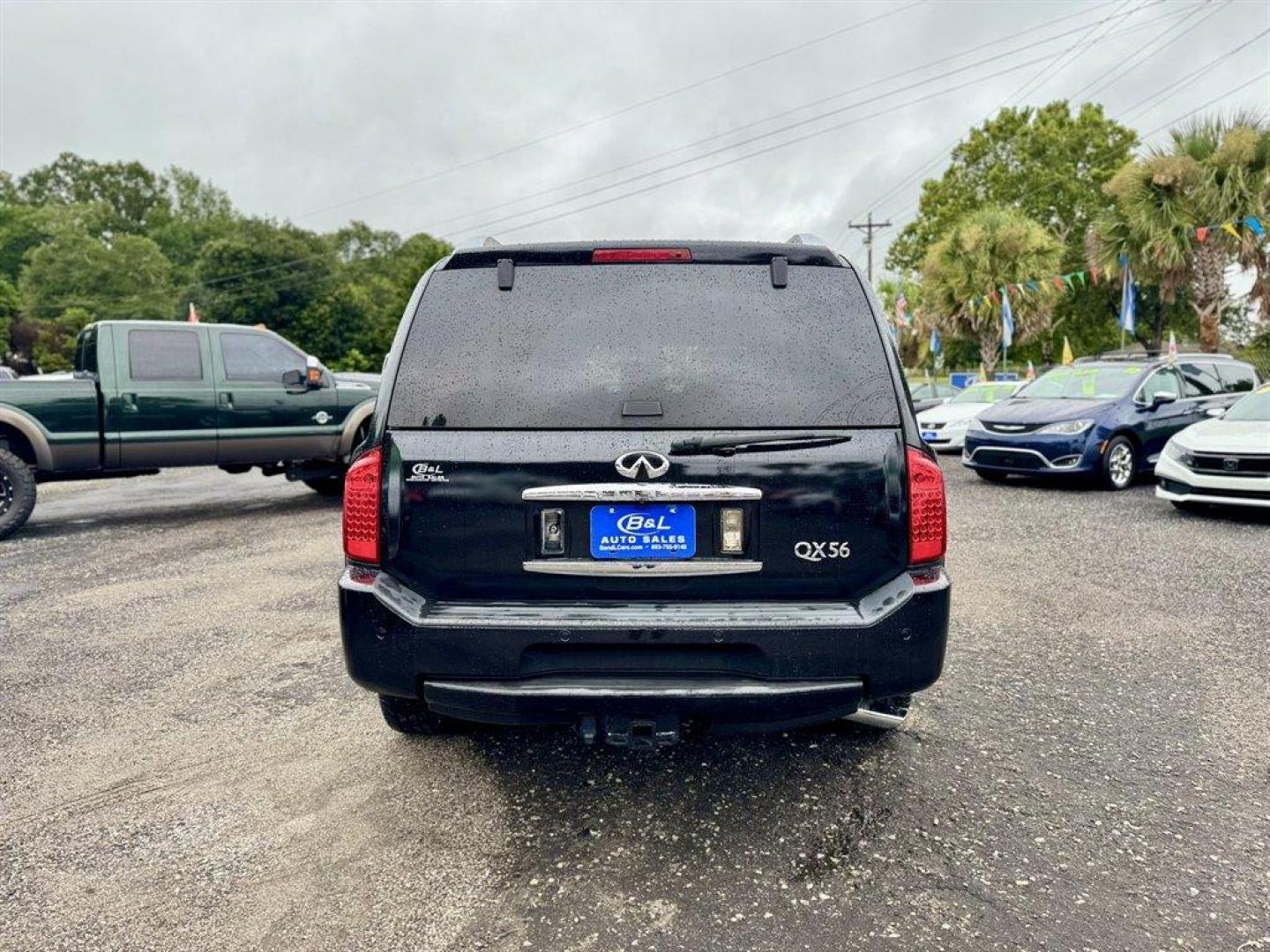 2009 Black /Black Infiniti QX56 (5N3AA08D89N) with an 5.6l V8 MPI Dohc 5.6l engine, Automatic transmission, located at 745 East Steele Rd., West Columbia, SC, 29170, (803) 755-9148, 33.927212, -81.148483 - Special Internet Price! 2009 Infiniti QX56 with AM/FM radio, Backup camera, Navigation, Cruise control, Sunroof, Leather interior, 3rd row seating, Heated seats, Keyless entry, Powered liftgate, Powered windows, Powered door locks, Plus more! - Photo#4