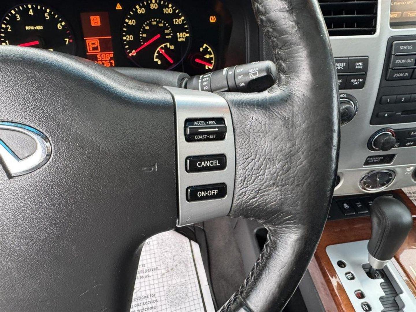 2009 Black /Black Infiniti QX56 (5N3AA08D89N) with an 5.6l V8 MPI Dohc 5.6l engine, Automatic transmission, located at 745 East Steele Rd., West Columbia, SC, 29170, (803) 755-9148, 33.927212, -81.148483 - Special Internet Price! 2009 Infiniti QX56 with AM/FM radio, Backup camera, Navigation, Cruise control, Sunroof, Leather interior, 3rd row seating, Heated seats, Keyless entry, Powered liftgate, Powered windows, Powered door locks, Plus more! - Photo#9