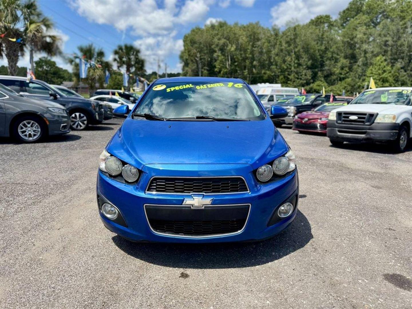 2016 Blue /Black Chevrolet Sonic (1G1JE5SB0G4) with an 1.4l I-4 MFI Dohc T/C 1.4 engine, Automatic transmission, located at 745 East Steele Rd., West Columbia, SC, 29170, (803) 755-9148, 33.927212, -81.148483 - Special Internet Price! 2016 Chevrolet Sonic with AM/FM radio, Backup camera, Cruise control, Leather interior, Powered windows, Powered door locks, Plus more! - Photo#1