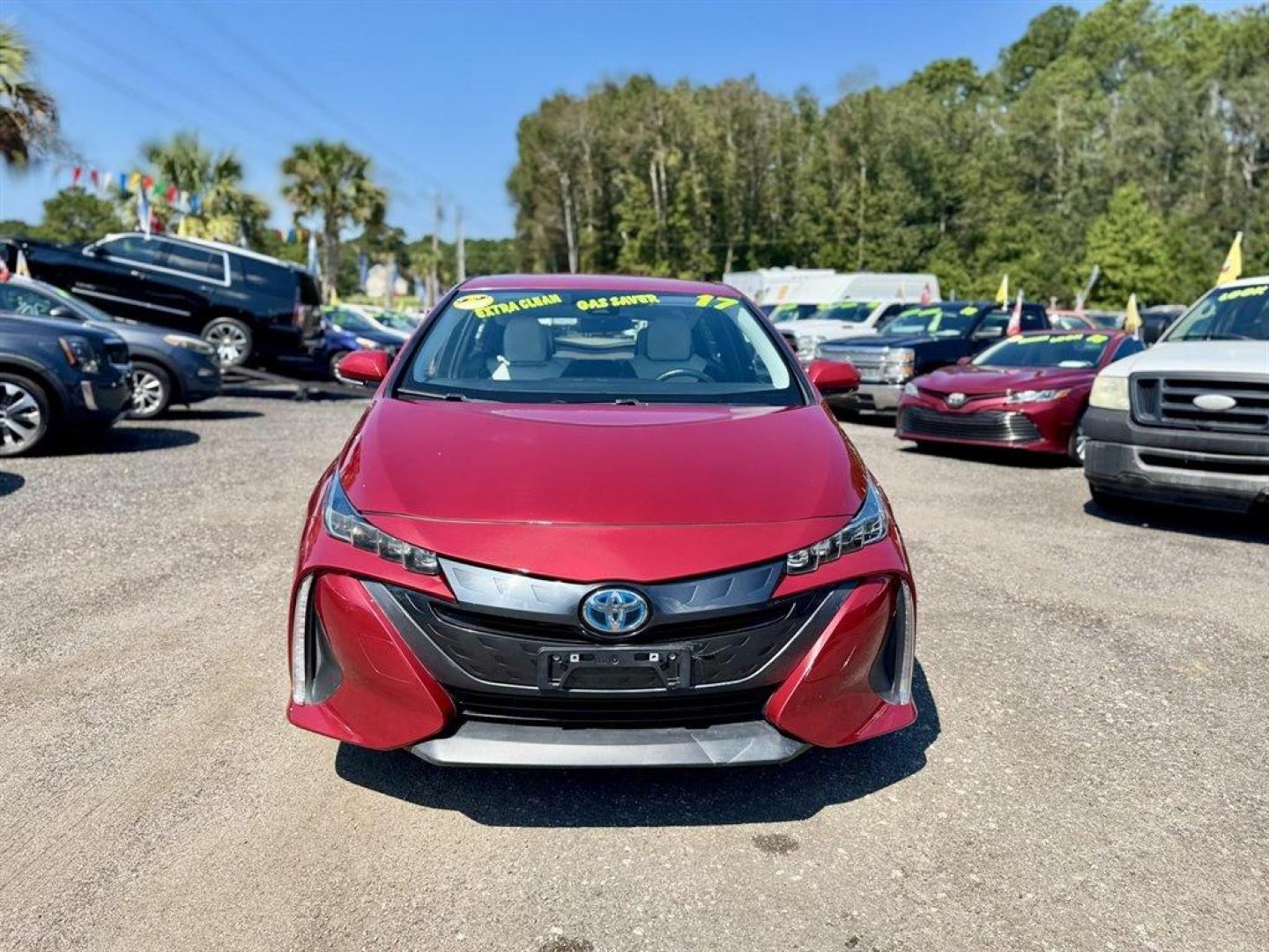 2017 Red /Black Toyota Prius Prime (JTDKARFPXH3) with an 1.8l I-4 EFI Dohc Phev 1. engine, Automatic transmission, located at 745 East Steele Rd., West Columbia, SC, 29170, (803) 755-9148, 33.927212, -81.148483 - Special Internet Price! 2017 Toyota Prius Prime - Photo#1