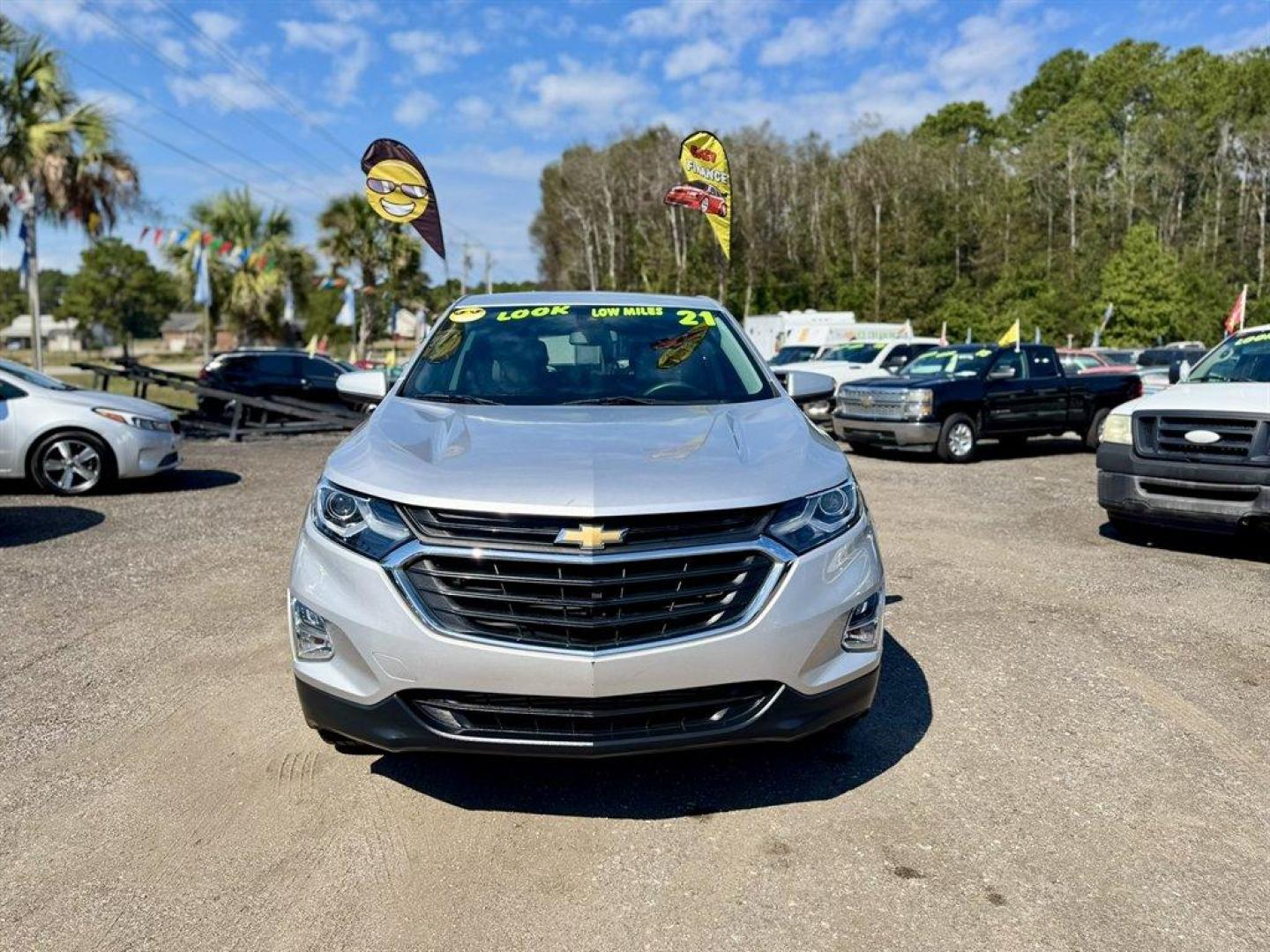 2021 Silver /Cream Chevrolet Equinox (3GNAXUEV3MS) with an 1.5l I-4 DI Dohc T/C 1.5l engine, Automatic transmission, located at 745 East Steele Rd., West Columbia, SC, 29170, (803) 755-9148, 33.927212, -81.148483 - Special Internet Price! 2021 Chevrolet Equinox - Photo#1