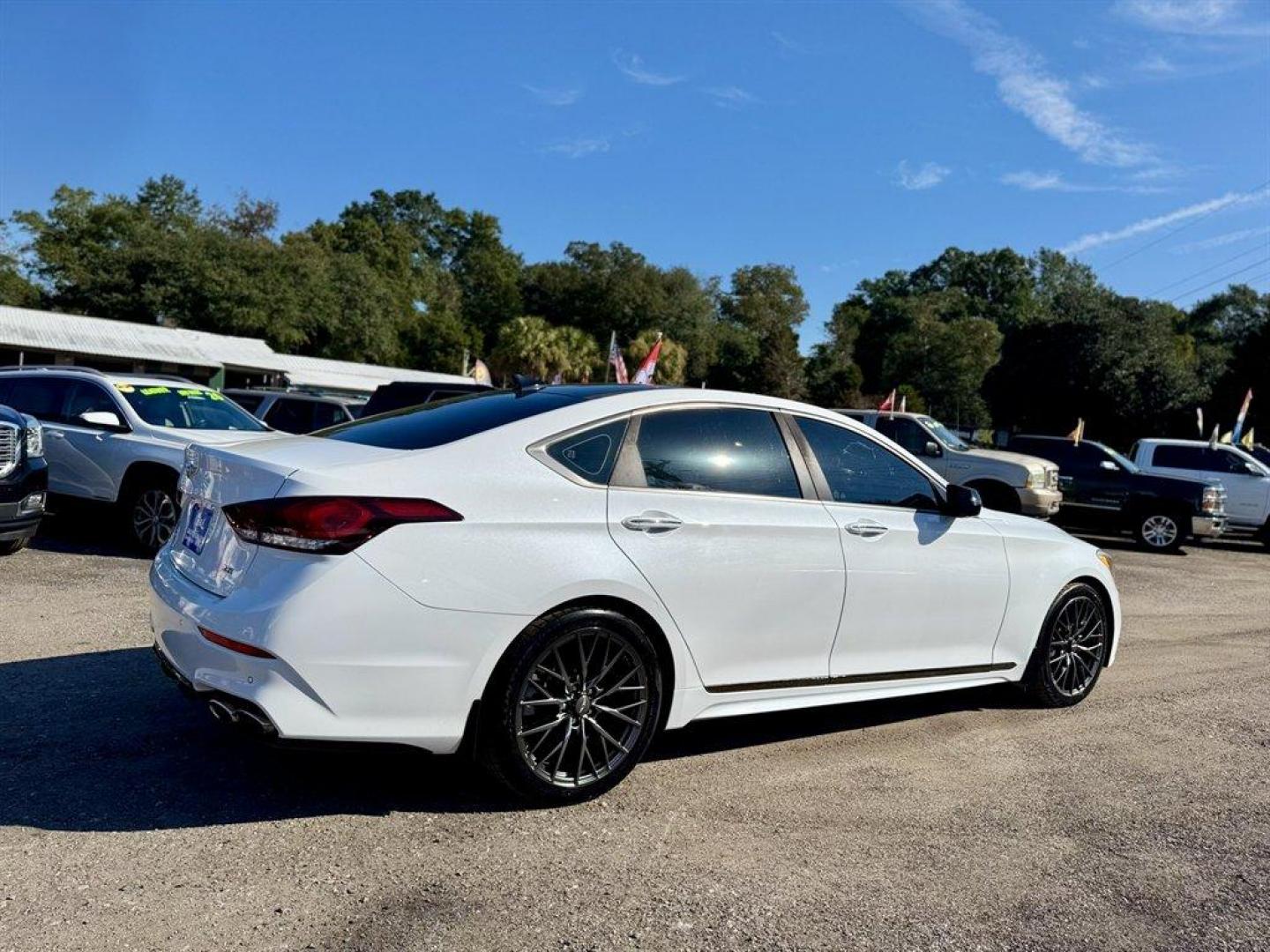 2018 White /Black Genesis G80 (KMHGN4JB8JU) with an 3.3l V6 DI Dohc T/C 3.3l engine, Automatic transmission, located at 745 East Steele Rd., West Columbia, SC, 29170, (803) 755-9148, 33.927212, -81.148483 - Special Internet Price! 2018 Genesis G80 - Photo#3