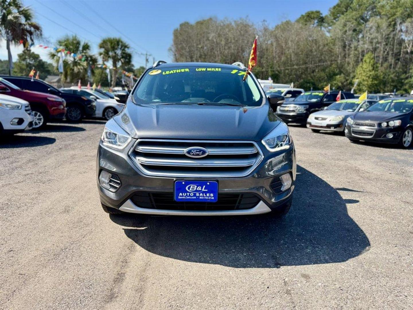 2017 Grey /Black Ford Escape (1FMCU9J99HU) with an 2.0l I-4 DI T/C Ecoboost engine, Automatic transmission, located at 745 East Steele Rd., West Columbia, SC, 29170, (803) 755-9148, 33.927212, -81.148483 - Special Internet Price! 2017 Ford Escape - Photo#1