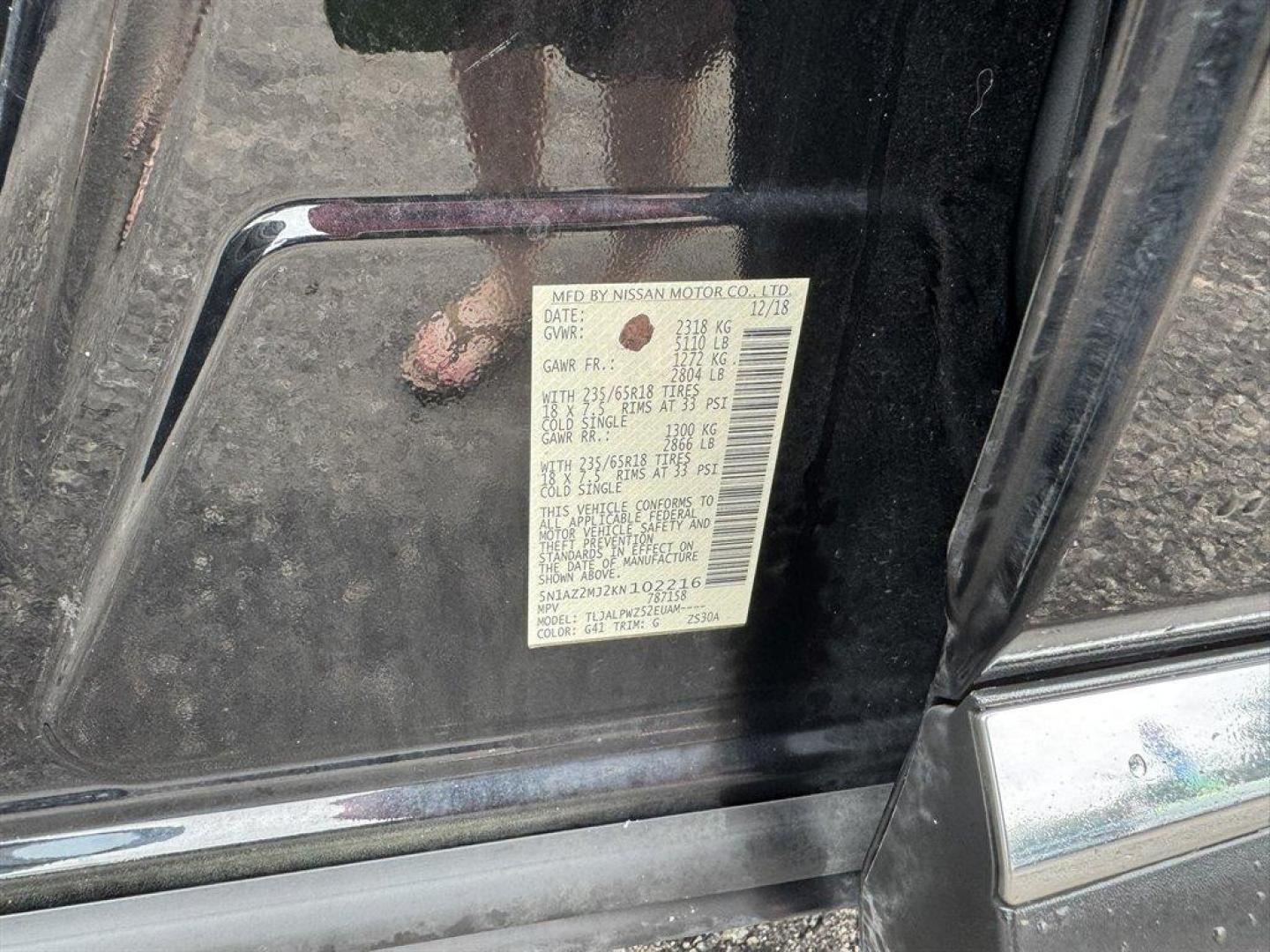 2019 Black /Black Nissan Murano (5N1AZ2MJ2KN) with an 3.5l V6 DI Dohc Cvtcs 3.5 engine, Automatic transmission, located at 745 East Steele Rd., West Columbia, SC, 29170, (803) 755-9148, 33.927212, -81.148483 - Special Internet Price! 2019 Nissan Murano - Photo#29