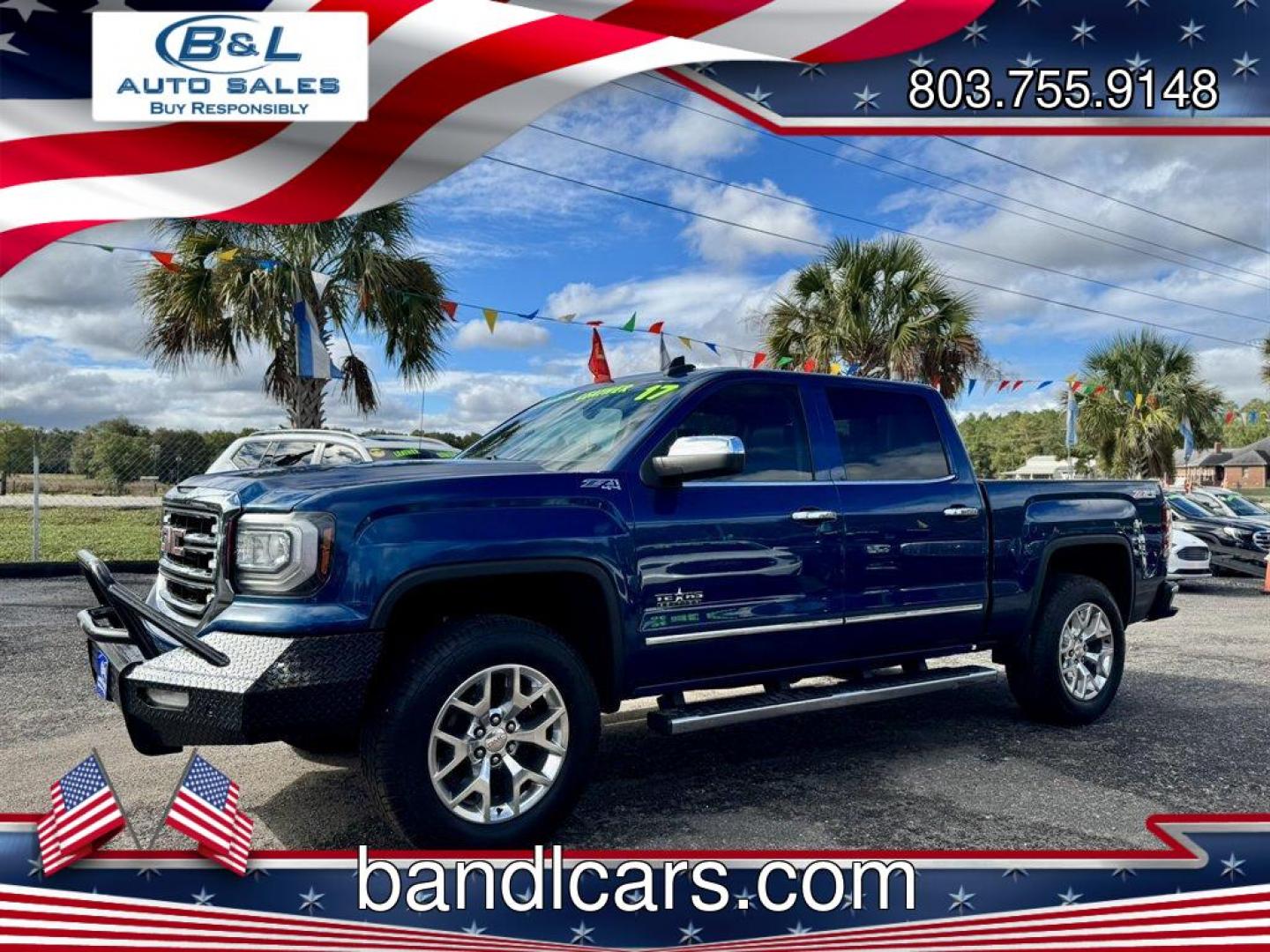 2017 Blue /Black GMC Sierra 1500 (3GTU2NEC9HG) with an 5.3l V8 DI VVT Flex 5.3l engine, Automatic transmission, located at 745 East Steele Rd., West Columbia, SC, 29170, (803) 755-9148, 33.927212, -81.148483 - Special Internet Price! 2017 GMC Sierra 1500- Photo#0