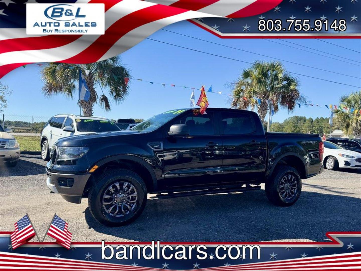 2021 Black /Black Ford Ranger (1FTER4FH8ML) with an 2.3l I-4 DI Dohc Ecoboost engine, Automatic transmission, located at 745 East Steele Rd., West Columbia, SC, 29170, (803) 755-9148, 33.927212, -81.148483 - Special Internet Price! 2021 Ford Ranger - Photo#0