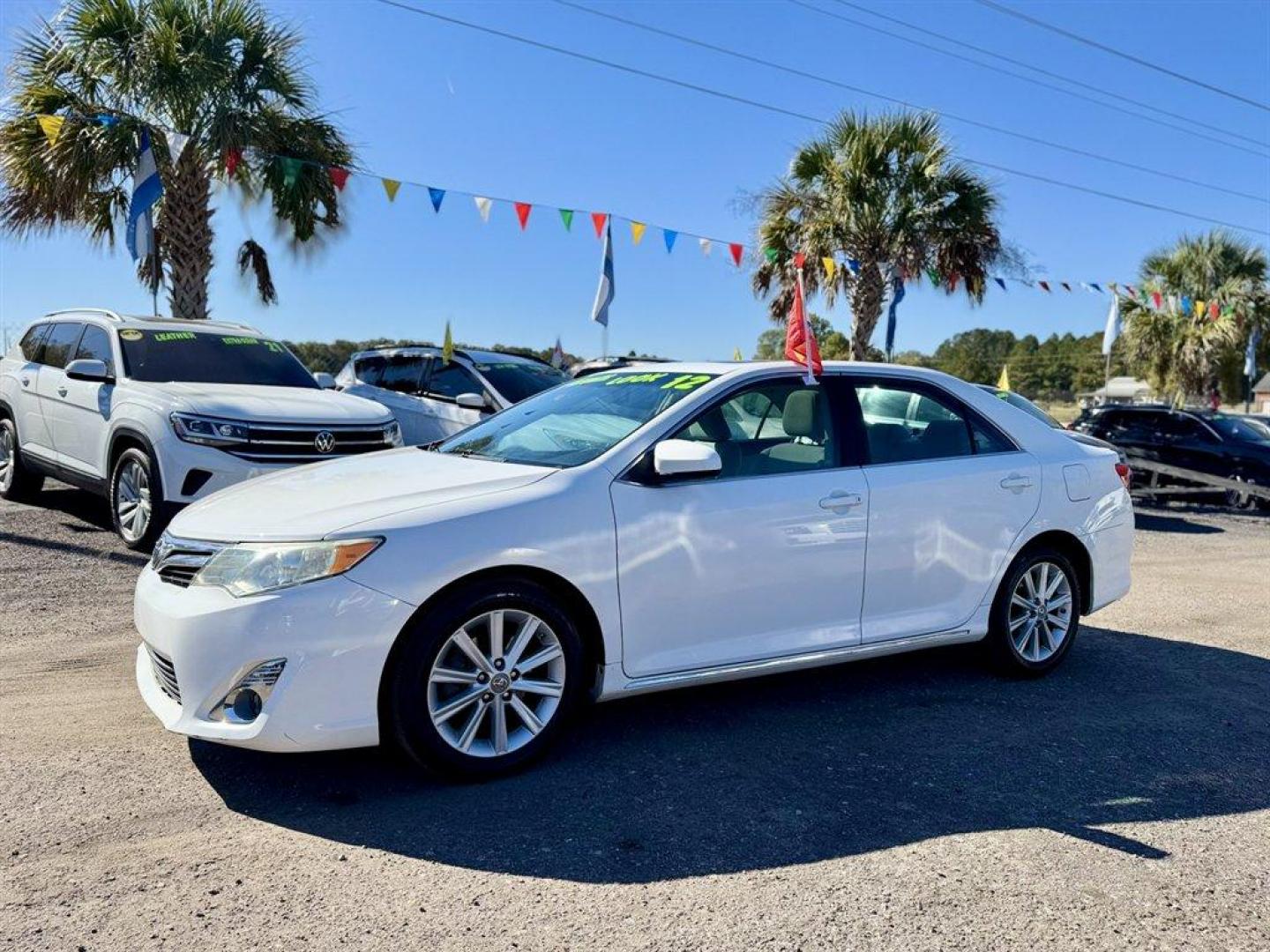 2012 White /Grey Toyota Camry (4T4BF1FK5CR) with an 2.5l I-4 SFI Dohc VVT-I 2 engine, Automatic transmission, located at 745 East Steele Rd., West Columbia, SC, 29170, (803) 755-9148, 33.927212, -81.148483 - Special Internet Price! 2012 Toyota Camry - Photo#0