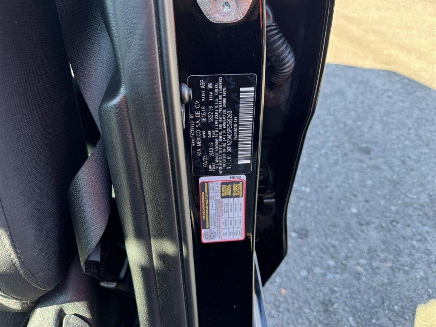 2023 Black /Black Kia Rio (3KPA25AD5PE) with an 1.6l I-4 DI Dohc Cvvt 1.6 engine, Automatic transmission, located at 745 East Steele Rd., West Columbia, SC, 29170, (803) 755-9148, 33.927212, -81.148483 - Special Internet Price! 2023 Kia Rio - Photo#30