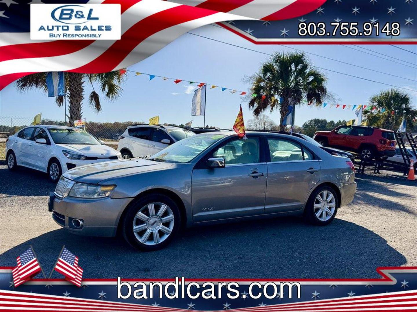2008 Gold /Tan Lincoln MKZ (3LNHM26T38R) with an 3.5l V6 SFI Dohc 24v 3.5l engine, Automatic transmission, located at 745 East Steele Rd., West Columbia, SC, 29170, (803) 755-9148, 33.927212, -81.148483 - Photo#0