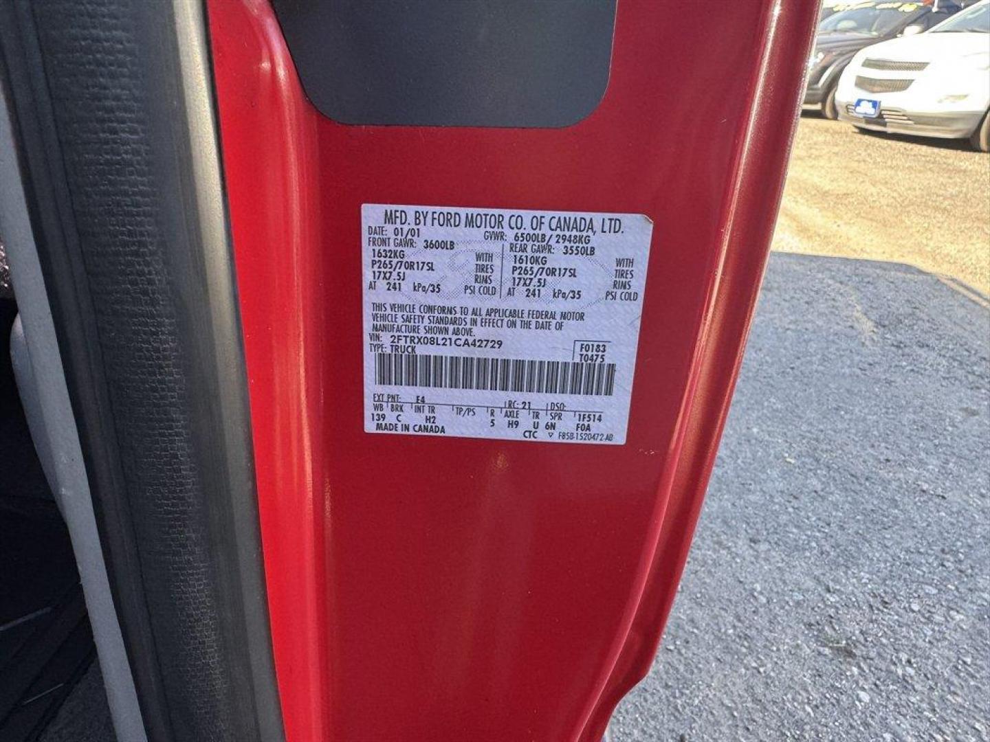 2001 Red Ford F150 (2FTRX08L21C) with an 5.4l V8 EFI Sohc 5.4l engine, Automatic transmission, located at 745 East Steele Rd., West Columbia, SC, 29170, (803) 755-9148, 33.927212, -81.148483 - Special Internet Price! 2001 Ford F150 - Photo#31