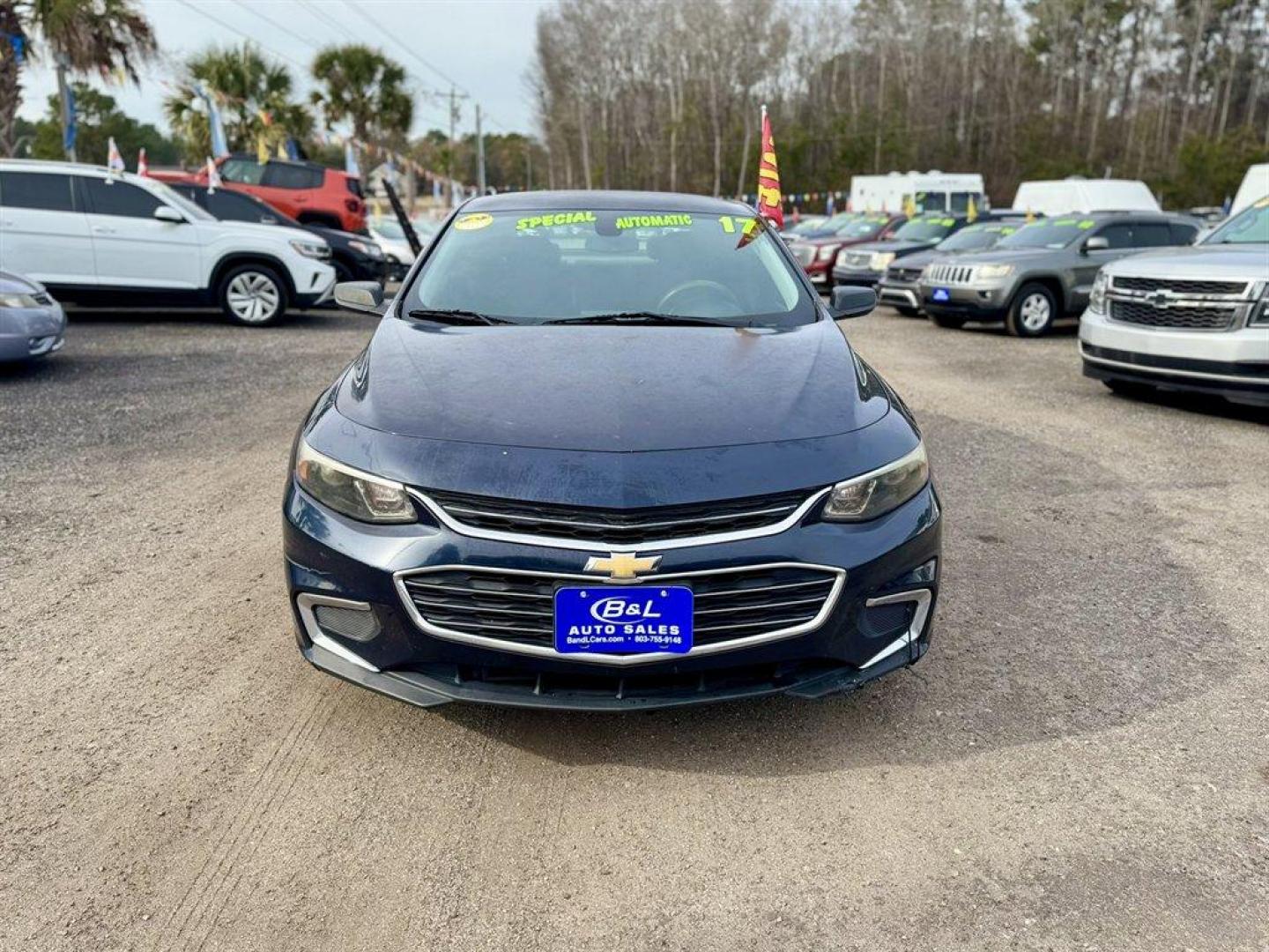 2017 Blue /Black Chevrolet Malibu (1G1ZB5ST3HF) with an 1.5l I-4 DI Dohc T/C 1.5l engine, Automatic transmission, located at 745 East Steele Rd., West Columbia, SC, 29170, (803) 755-9148, 33.927212, -81.148483 - Photo#1