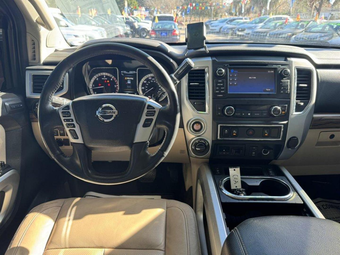 2017 Red /Beige Nissan Titan XD (1N6BA1F40HN) with an 5.0l V8 DI Dohc Tdsl 5.0l engine, Automatic transmission, located at 745 East Steele Rd., West Columbia, SC, 29170, (803) 755-9148, 33.927212, -81.148483 - Photo#6