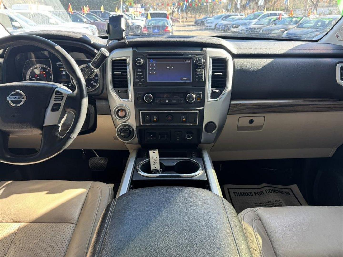 2017 Red /Beige Nissan Titan XD (1N6BA1F40HN) with an 5.0l V8 DI Dohc Tdsl 5.0l engine, Automatic transmission, located at 745 East Steele Rd., West Columbia, SC, 29170, (803) 755-9148, 33.927212, -81.148483 - Photo#11