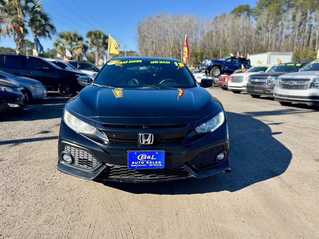 2018 Black /Black Honda Civic (SHHFK7G44JU) with an 1.5l I-4 DI Dohc T/C 1.5l engine, Manual transmission, located at 745 East Steele Rd., West Columbia, SC, 29170, (803) 755-9148, 33.927212, -81.148483 - Photo#1