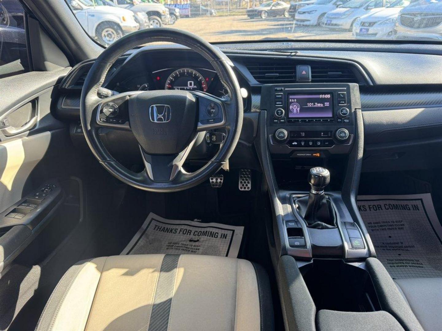 2018 Black /Black Honda Civic (SHHFK7G44JU) with an 1.5l I-4 DI Dohc T/C 1.5l engine, Manual transmission, located at 745 East Steele Rd., West Columbia, SC, 29170, (803) 755-9148, 33.927212, -81.148483 - Photo#6