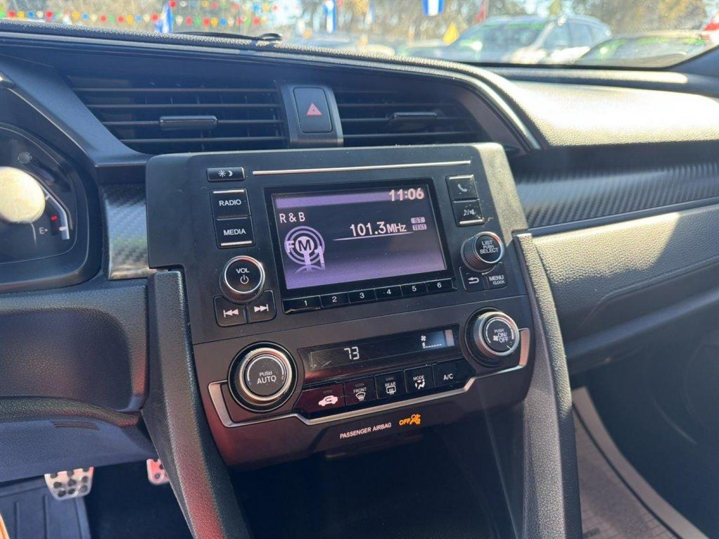 2018 Black /Black Honda Civic (SHHFK7G44JU) with an 1.5l I-4 DI Dohc T/C 1.5l engine, Manual transmission, located at 745 East Steele Rd., West Columbia, SC, 29170, (803) 755-9148, 33.927212, -81.148483 - Photo#12