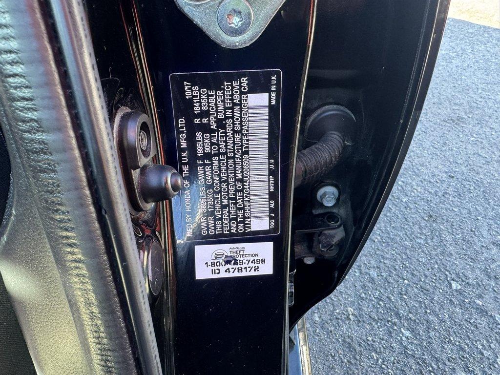 2018 Black /Black Honda Civic (SHHFK7G44JU) with an 1.5l I-4 DI Dohc T/C 1.5l engine, Manual transmission, located at 745 East Steele Rd., West Columbia, SC, 29170, (803) 755-9148, 33.927212, -81.148483 - Photo#30