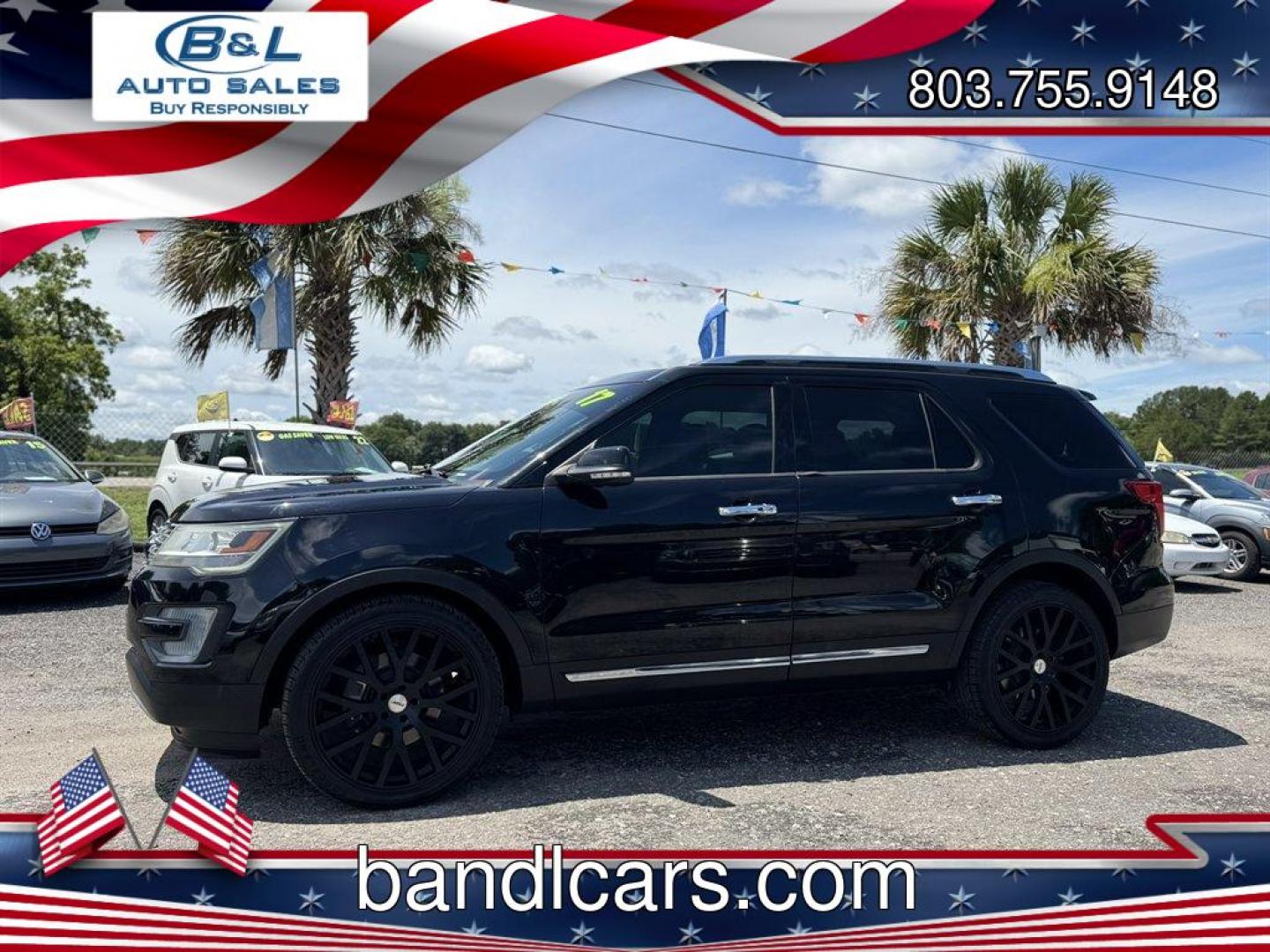 2017 Black /Black Ford Explorer (1FM5K7F8XHG) with an 3.5l V6 Smpi TI-VCT 3.5l engine, Automatic transmission, located at 745 East Steele Rd., West Columbia, SC, 29170, (803) 755-9148, 33.927212, -81.148483- Photo#0