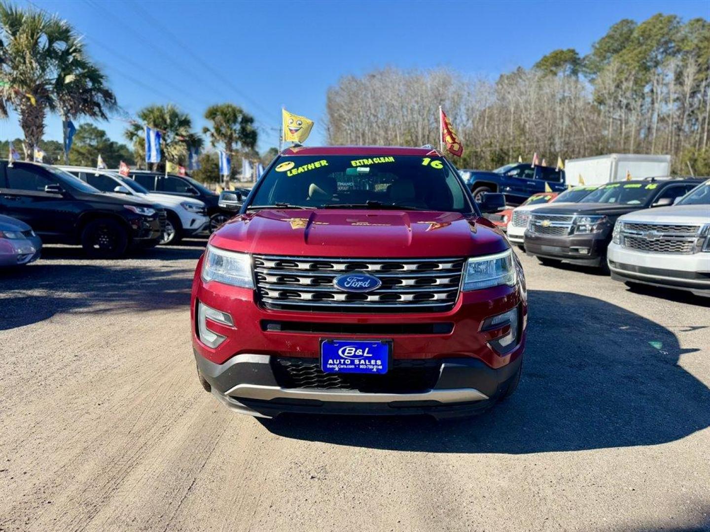2016 Red /Taupe Ford Explorer (1FM5K7D84GG) with an 3.5l V6 Smpi TI-VCT 3.5l engine, Automatic transmission, located at 745 East Steele Rd., West Columbia, SC, 29170, (803) 755-9148, 33.927212, -81.148483 - Photo#1