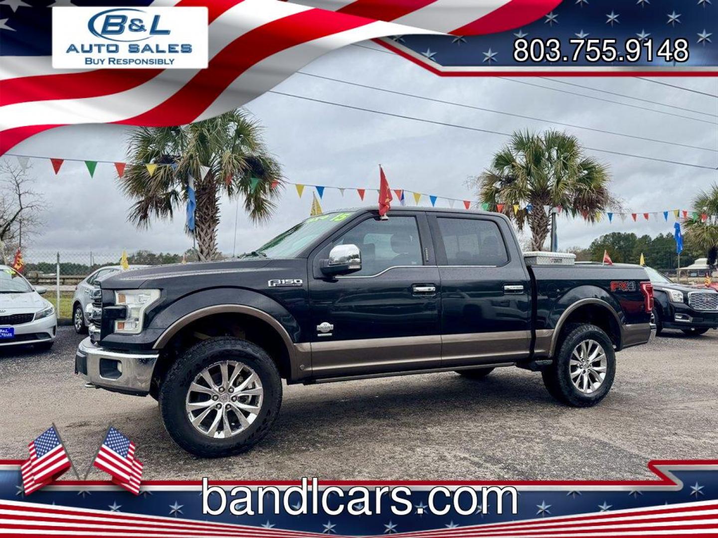 2015 Black /Brown Ford F150 (1FTEW1EG5FF) with an 3.5l V6 DI T/C Ecoboost 3 engine, Automatic transmission, located at 745 East Steele Rd., West Columbia, SC, 29170, (803) 755-9148, 33.927212, -81.148483 - Photo#0