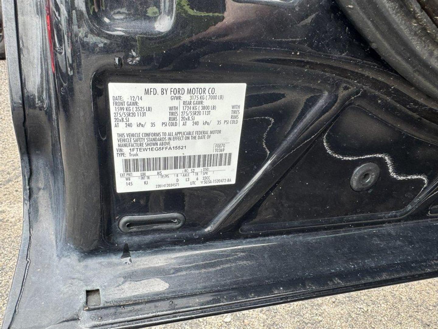 2015 Black /Brown Ford F150 (1FTEW1EG5FF) with an 3.5l V6 DI T/C Ecoboost 3 engine, Automatic transmission, located at 745 East Steele Rd., West Columbia, SC, 29170, (803) 755-9148, 33.927212, -81.148483 - Photo#37