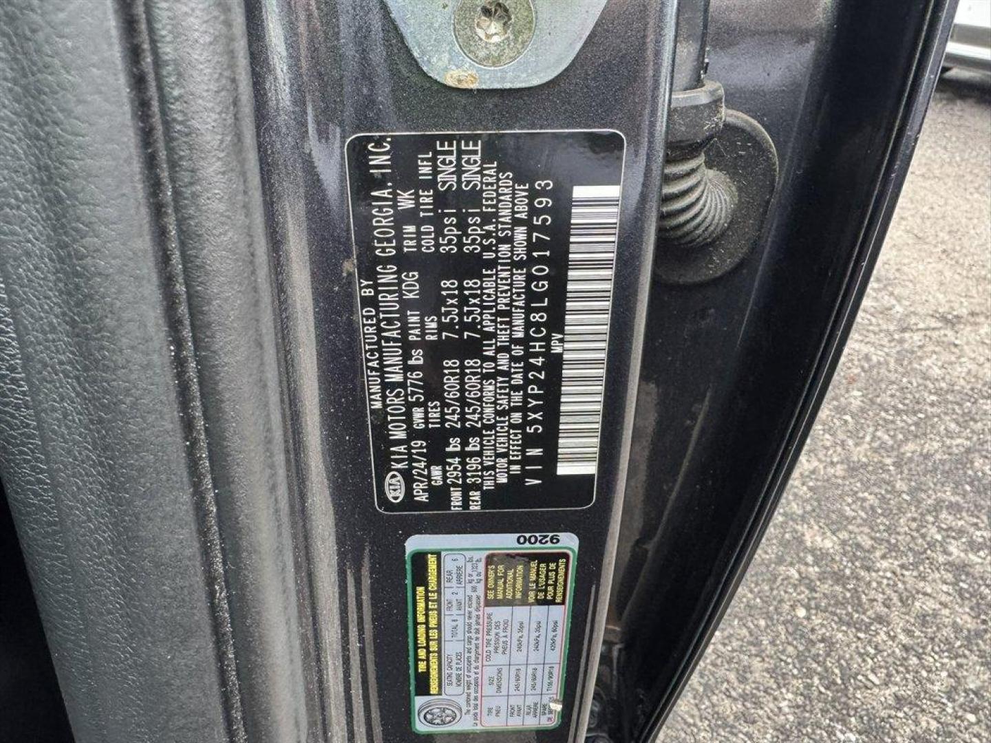 2020 Grey /Black Kia Telluride (5XYP24HC8LG) with an 3.8l V6 DI Dohc 3.8l engine, Automatic transmission, located at 745 East Steele Rd., West Columbia, SC, 29170, (803) 755-9148, 33.927212, -81.148483 - Photo#34