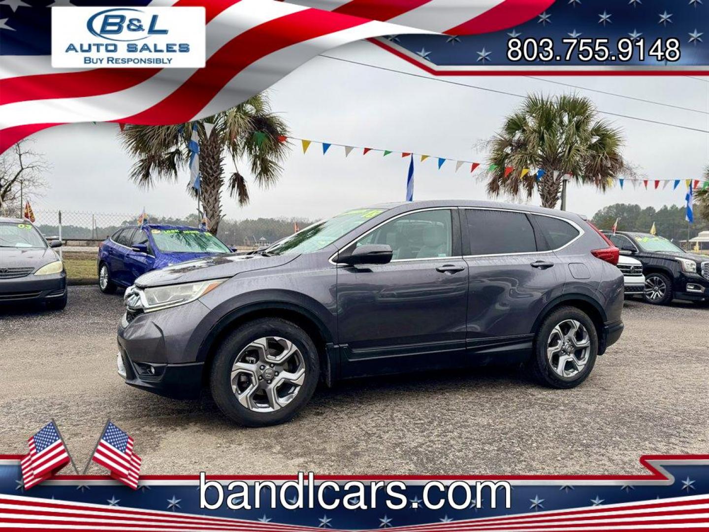 2018 Grey /Grey Honda CR-V (7FARW1H81JE) with an 1.5l I-4 DI Dohc T/C 1.5l engine, Automatic transmission, located at 745 East Steele Rd., West Columbia, SC, 29170, (803) 755-9148, 33.927212, -81.148483 - Photo#0