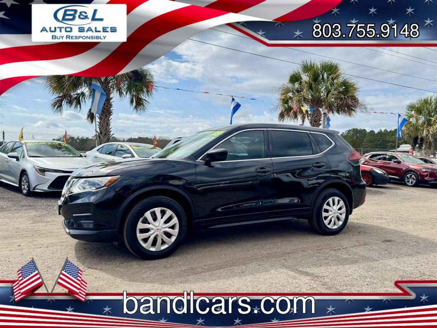 2018 Black /Black Nissan Rogue (JN8AT2MV6JW) with an 2.5l I-4 MPI Dohc 2.5l engine, Automatic transmission, located at 745 East Steele Rd., West Columbia, SC, 29170, (803) 755-9148, 33.927212, -81.148483 - Photo#0