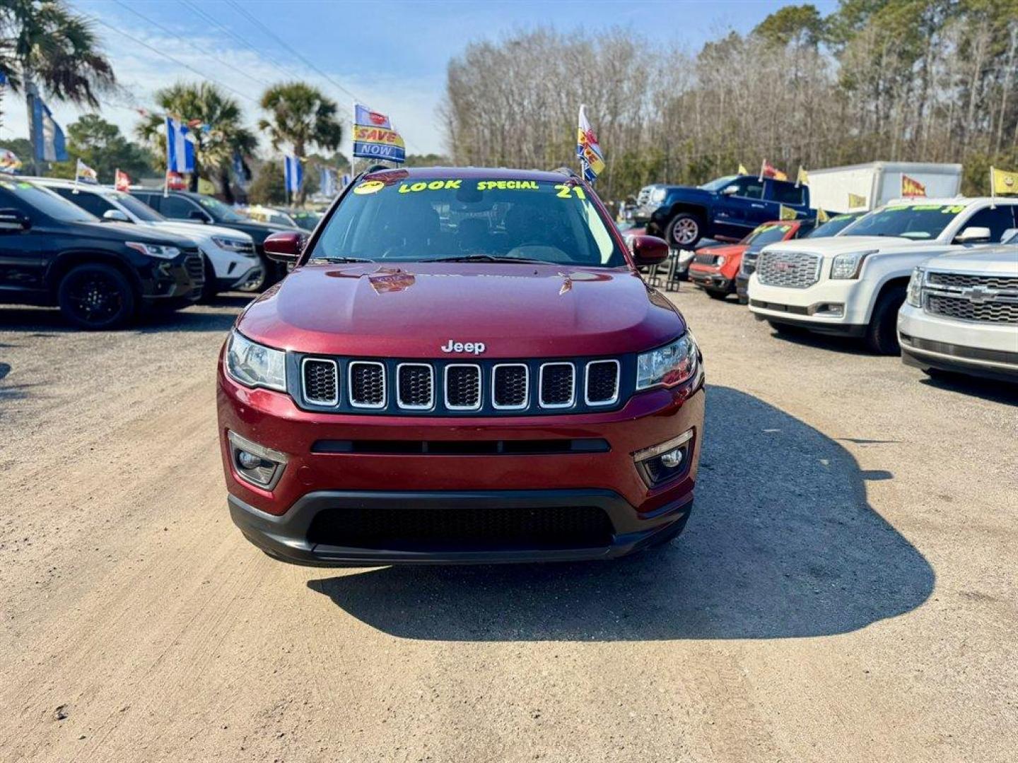 2021 Red /Black Jeep Compass (3C4NJCBB5MT) with an 2.4l I-4 MPI Sohc 2.4l engine, Automatic transmission, located at 745 East Steele Rd., West Columbia, SC, 29170, (803) 755-9148, 33.927212, -81.148483 - Photo#1