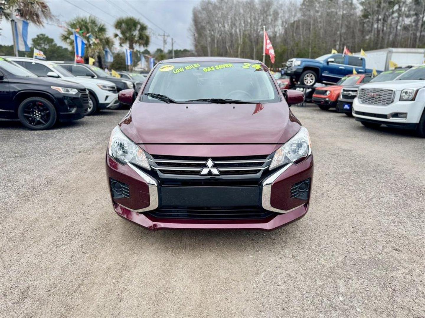 2024 Burgundy /Grey Mitsubishi Mirage G4 (ML32FUFJ1RH) with an 1.2l I-3 ECI-Multi Dohc 1 engine, Automatic transmission, located at 745 East Steele Rd., West Columbia, SC, 29170, (803) 755-9148, 33.927212, -81.148483 - Photo#1