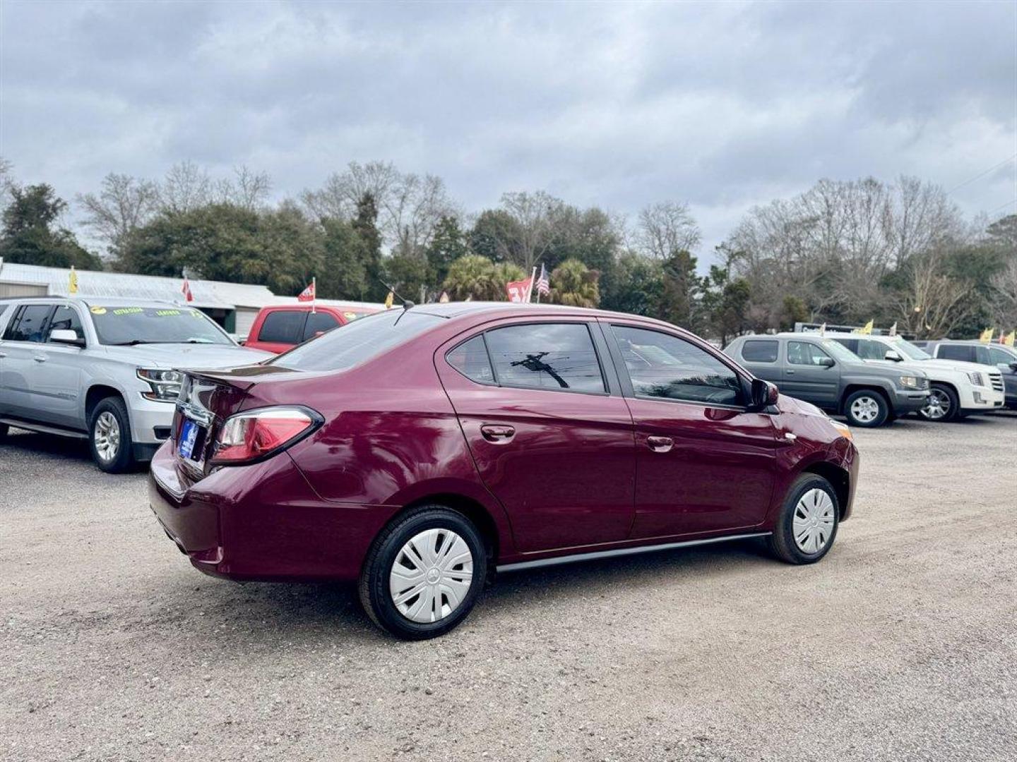2024 Burgundy /Grey Mitsubishi Mirage G4 (ML32FUFJ1RH) with an 1.2l I-3 ECI-Multi Dohc 1 engine, Automatic transmission, located at 745 East Steele Rd., West Columbia, SC, 29170, (803) 755-9148, 33.927212, -81.148483 - Photo#3