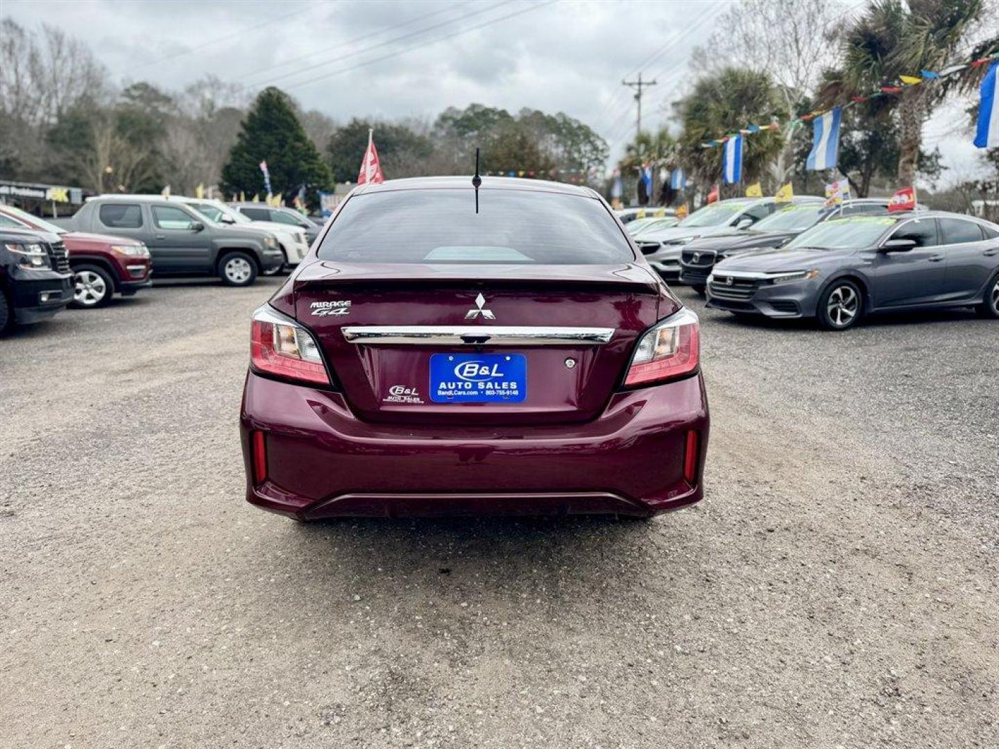 2024 Burgundy /Grey Mitsubishi Mirage G4 (ML32FUFJ1RH) with an 1.2l I-3 ECI-Multi Dohc 1 engine, Automatic transmission, located at 745 East Steele Rd., West Columbia, SC, 29170, (803) 755-9148, 33.927212, -81.148483 - Photo#4