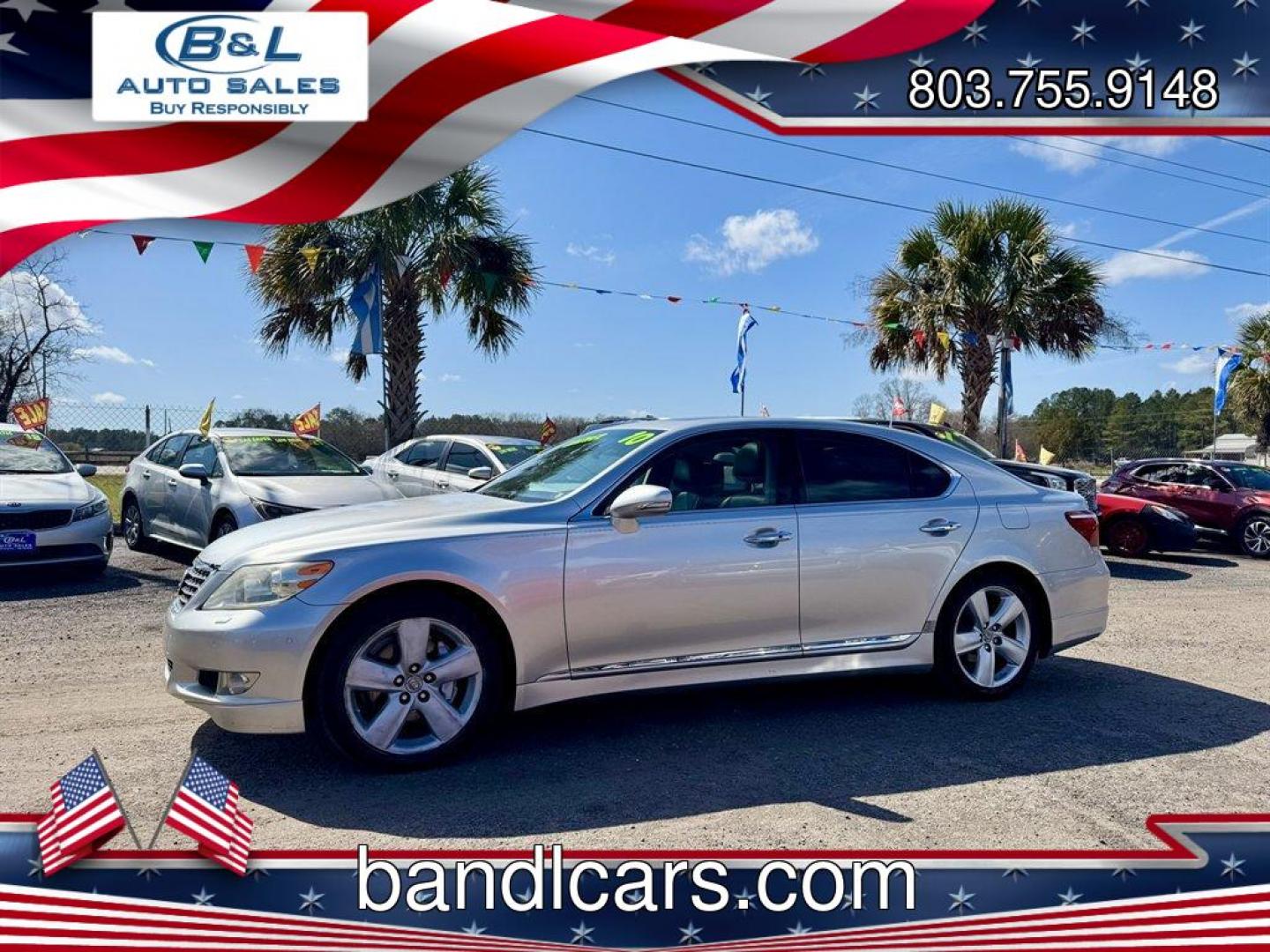 2010 Silver /Black Lexus LS 460 (JTHBL5EF4A5) with an 4.6l V8 SFI Dohc VVT-I 4. engine, Automatic transmission, located at 745 East Steele Rd., West Columbia, SC, 29170, (803) 755-9148, 33.927212, -81.148483 - Photo#0