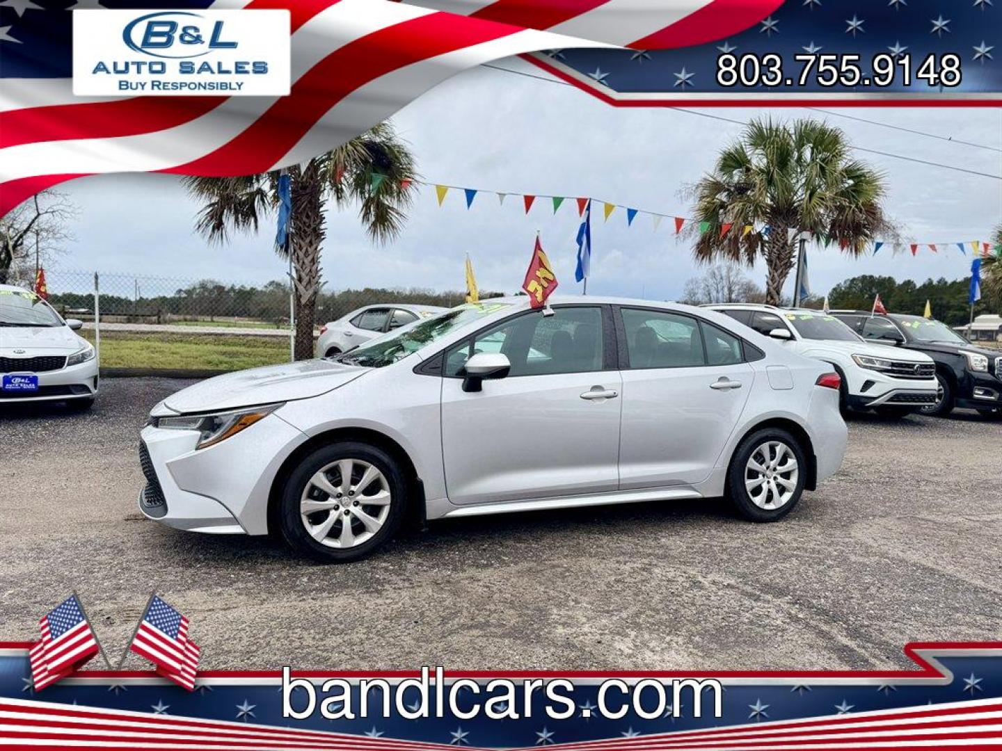 2021 Silver /Grey Toyota Corolla (5YFEPMAE3MP) with an 1.8l I-4 MPI Dohc 1.8l engine, Automatic transmission, located at 745 East Steele Rd., West Columbia, SC, 29170, (803) 755-9148, 33.927212, -81.148483 - Photo#0